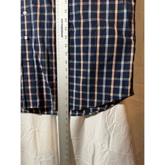 Cutter & Buck Men's Plaid Button-Up Shirt Blue Long Sleeve 2XT Career Workwear - Picture 5 of 8